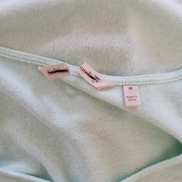 Soft Surroundings Lace Hem Tunic Sweater M Blue New - Picture 6 of 7